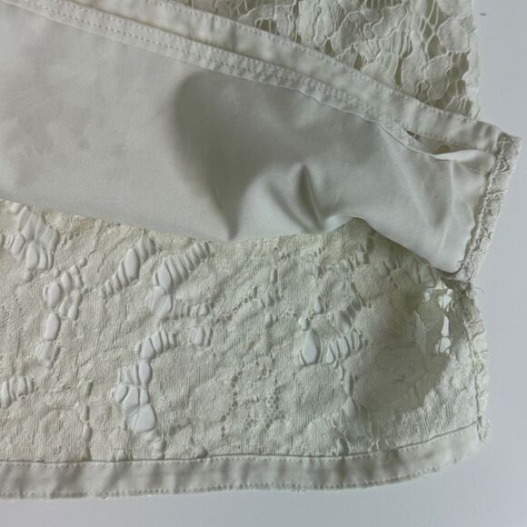 Madewell Refined Lace Tee Ivory Short Sleeve S - Picture 2 of 7